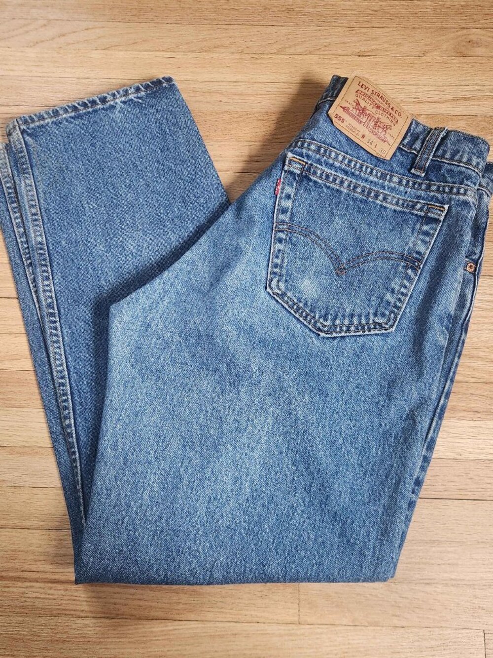 Levi's 555 Relaxed Fit Jeans - Men’s 34x30 - Light Wash